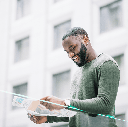 Person reviewing assets